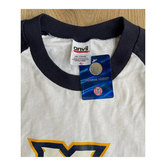 Marquette University Licensed 3/4 Length Sleeve Baseball Style Shirt NWT Sz L - Picture 5 of 8